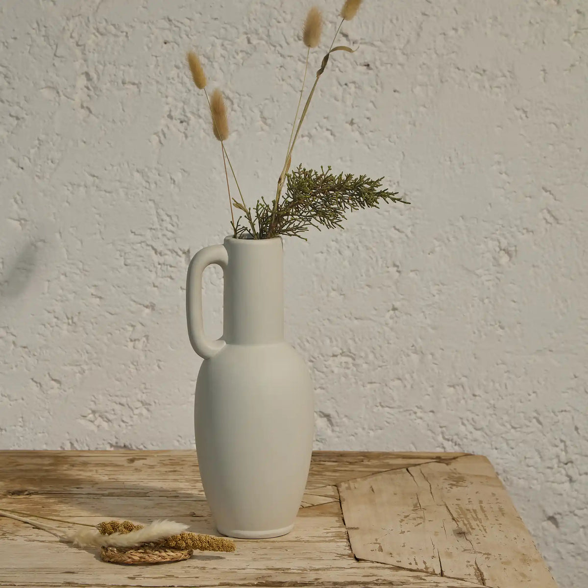 Kalera 30cm Terracotta Jug - White