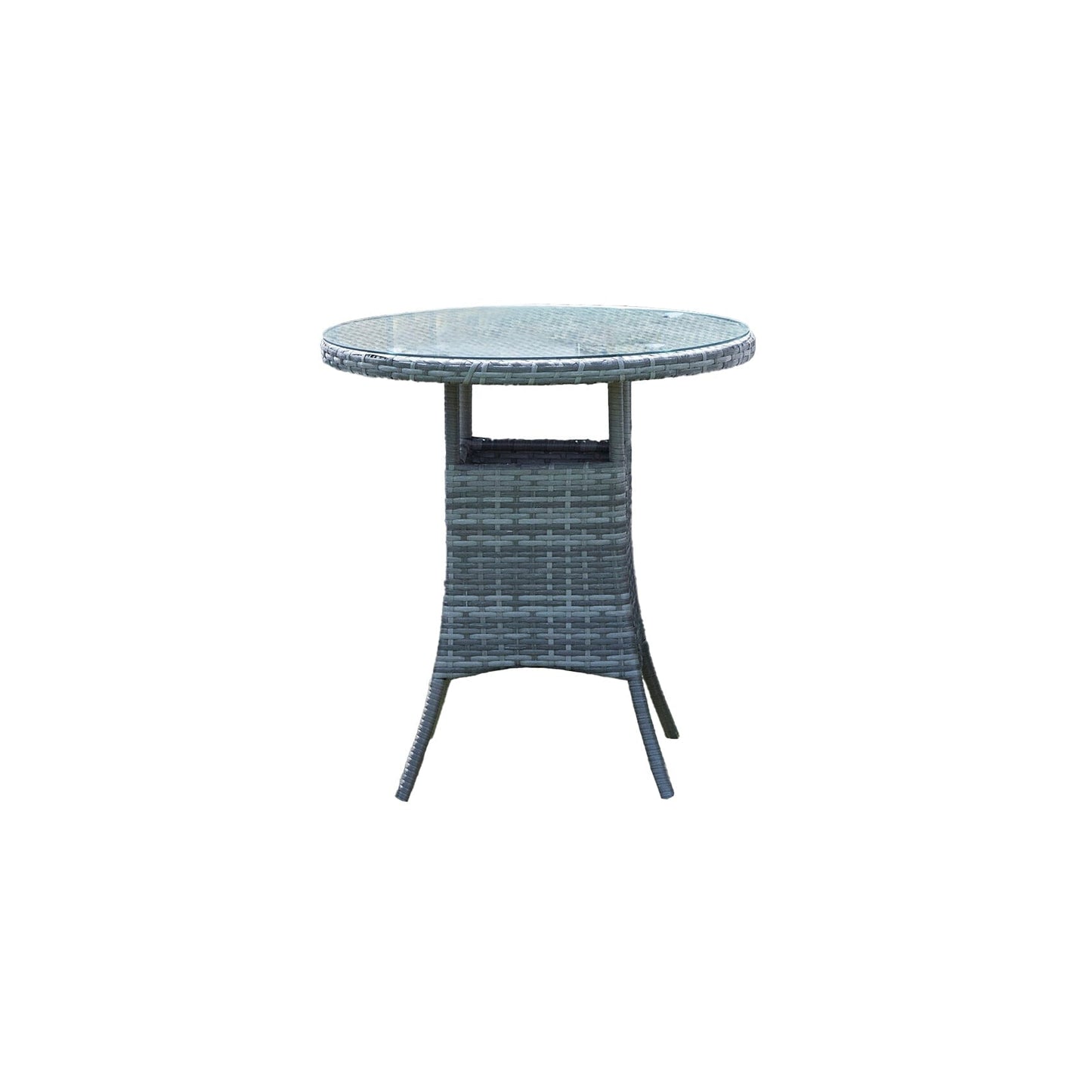 Kemble 2 Seater Rattan Garden Bistro Dining Set - Grey
