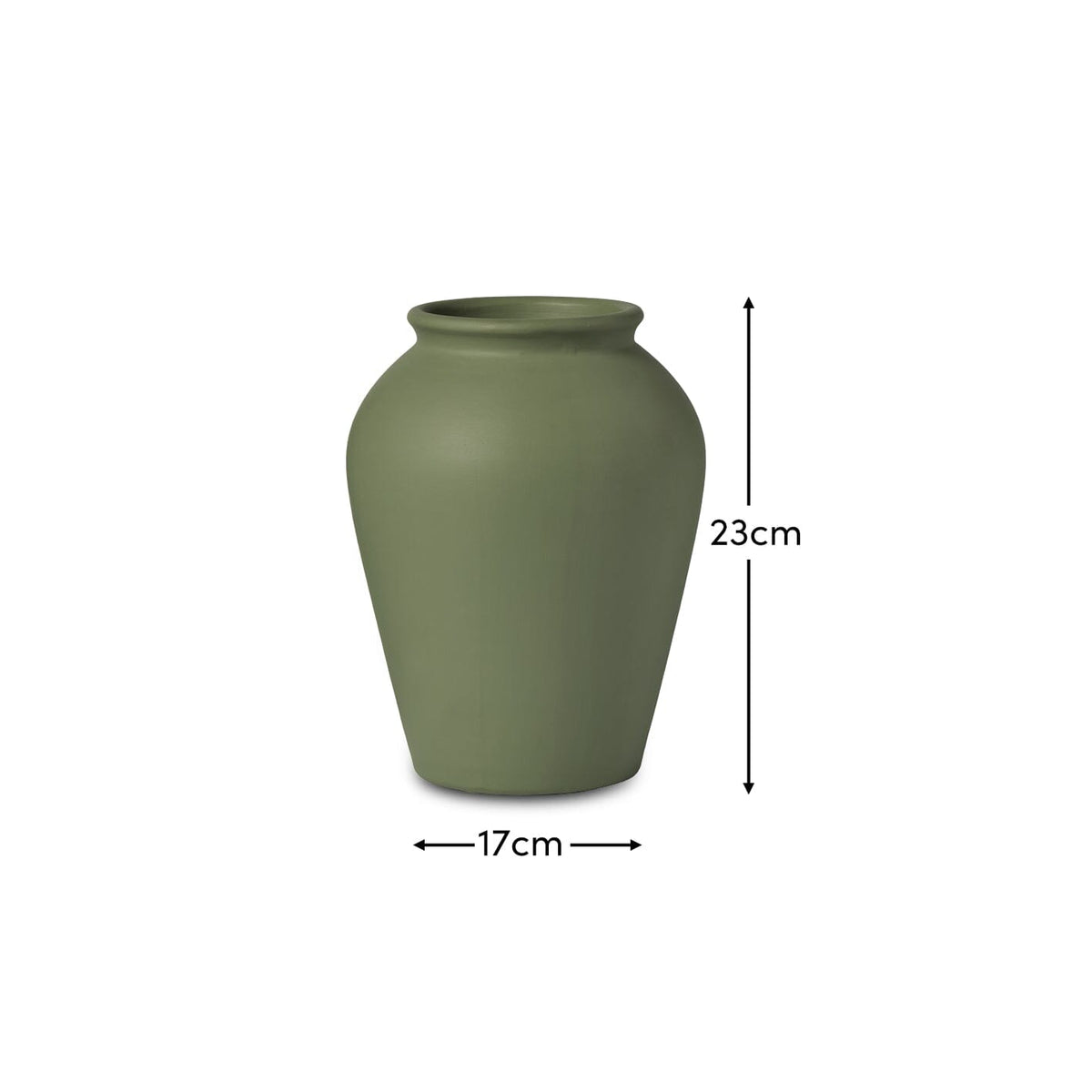Kalera 23cm Terracotta Vase - Olive - :aura James