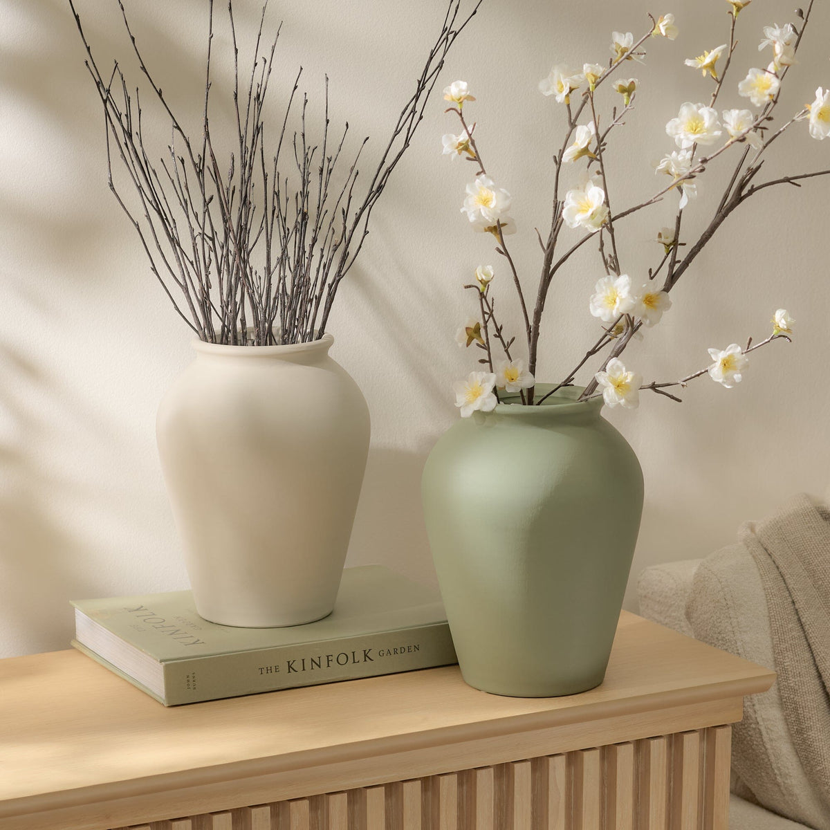 Kalera 23cm Terracotta Vase - Olive - :aura James