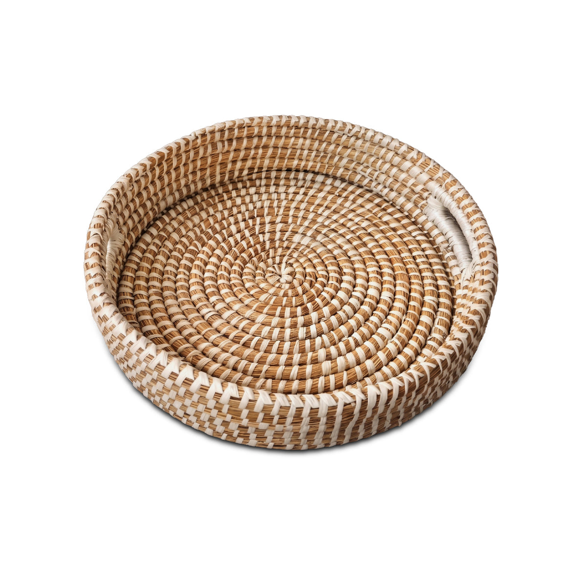 Kalna 35cm Round Sea Grass Tray - Natural