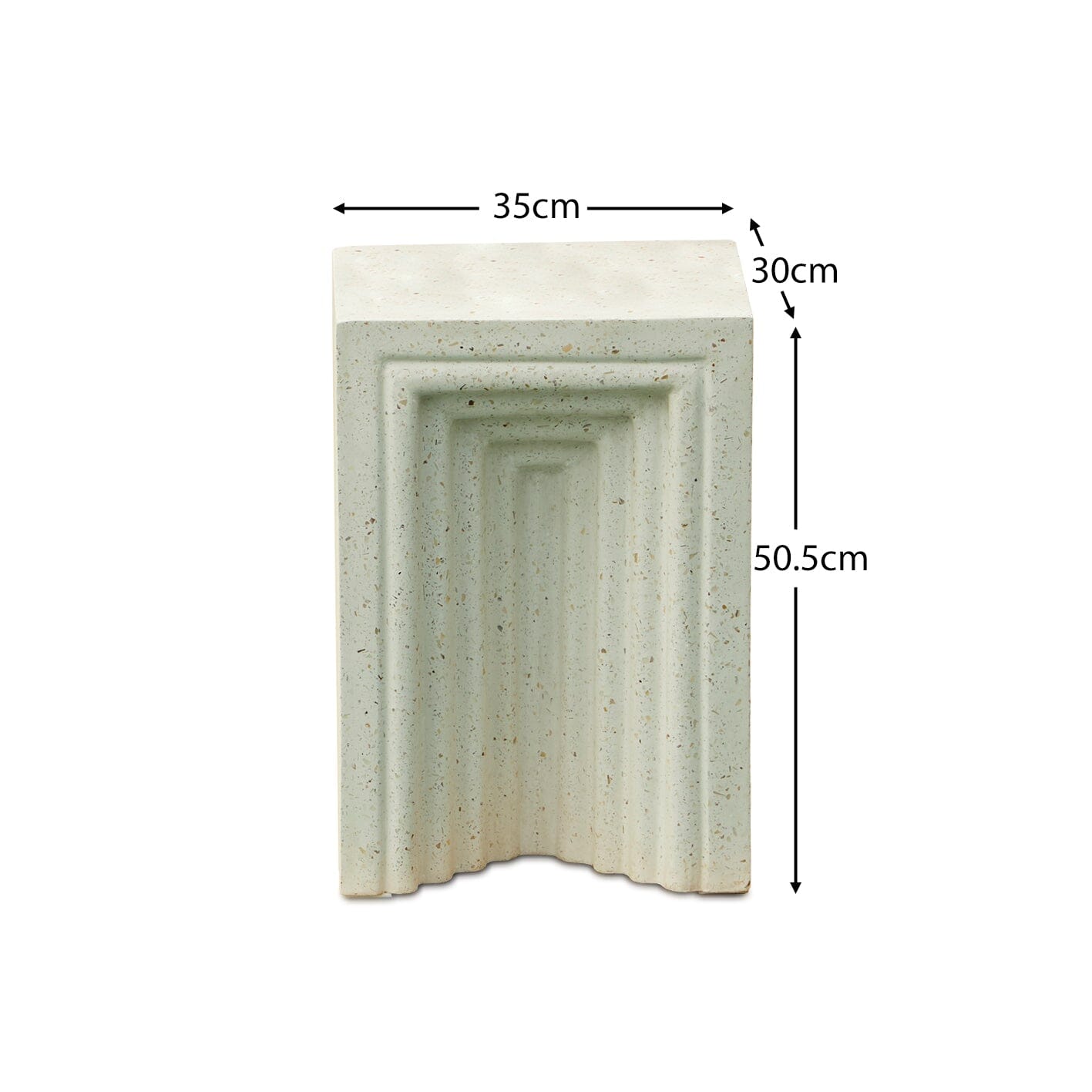 Karasi Pearl Terrazzo Concrete Side Table - LaURA jAMES