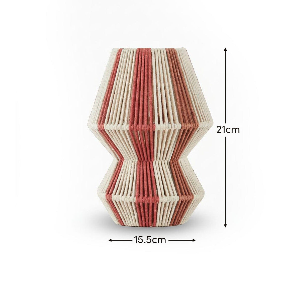 Kateli Paprika Stripe Small Table Lamp - 21cm - Laura James