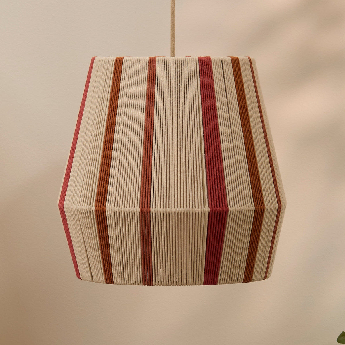 Kateli 35cm Pendant Light - Paprika Stripe - Laura James