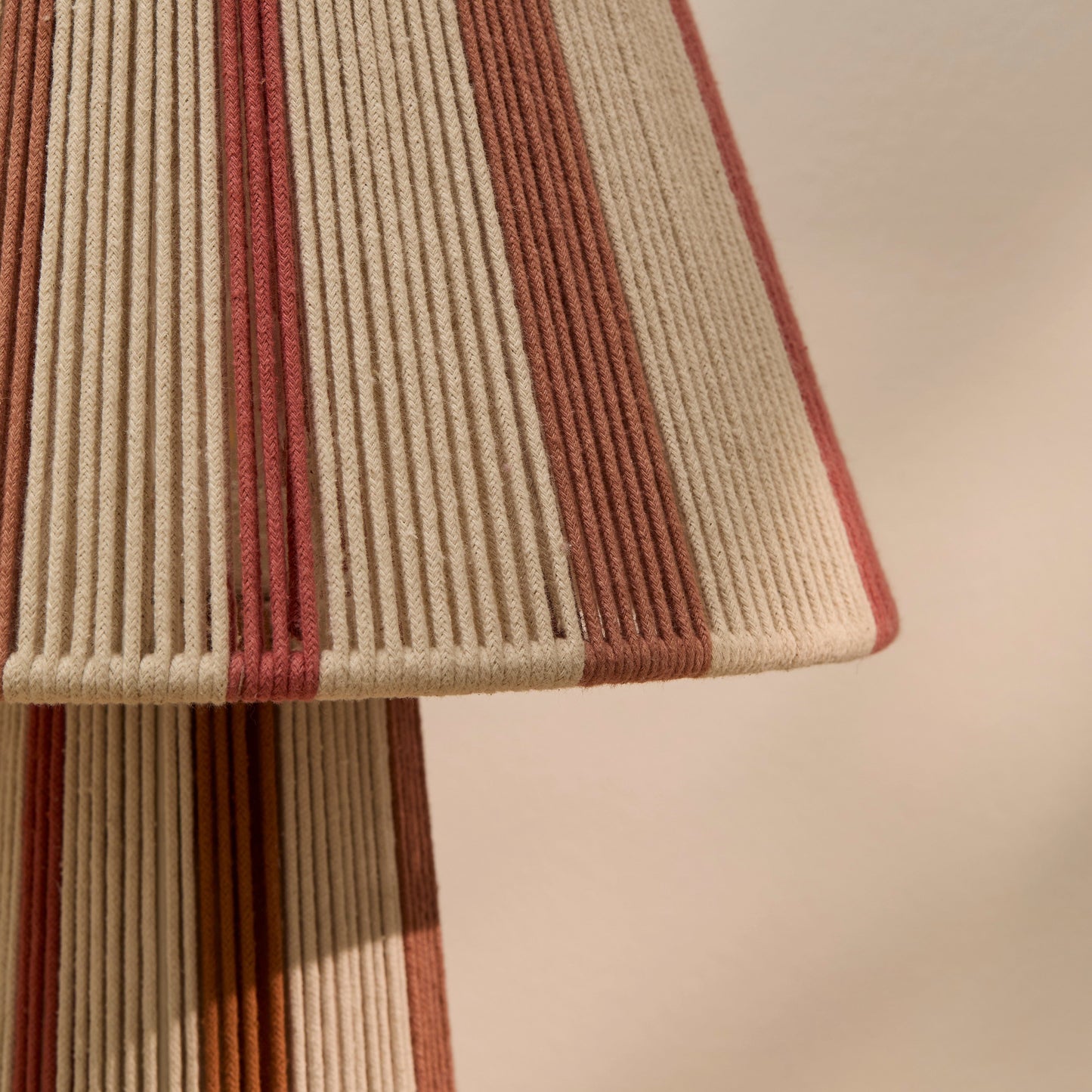 Kateli Paprika Stripe Large Table Lamp - 45cm - Laura James
