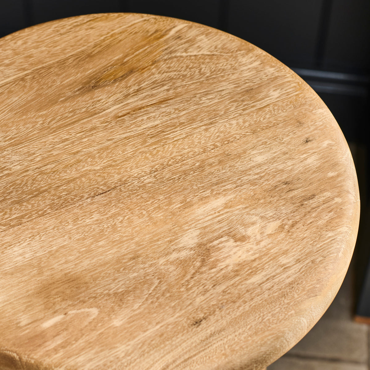 Kehlani Chalked Mango Wood Bar Stool - Laura James