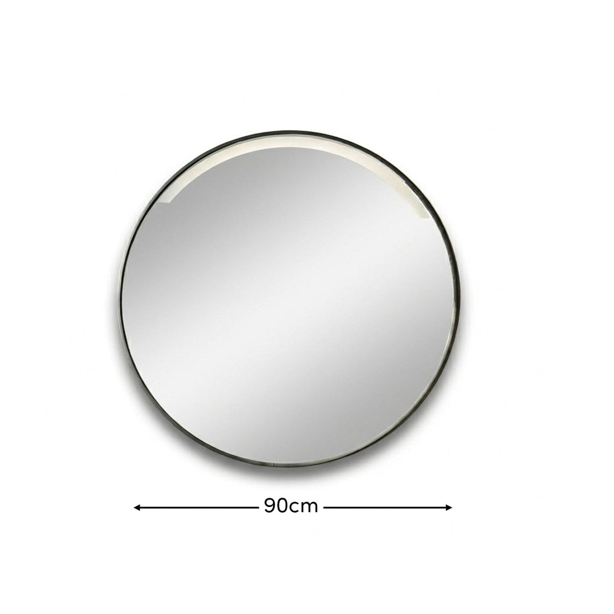 Kimbridge 90cm LED Round Bathroom Mirror - Black - Laura James
