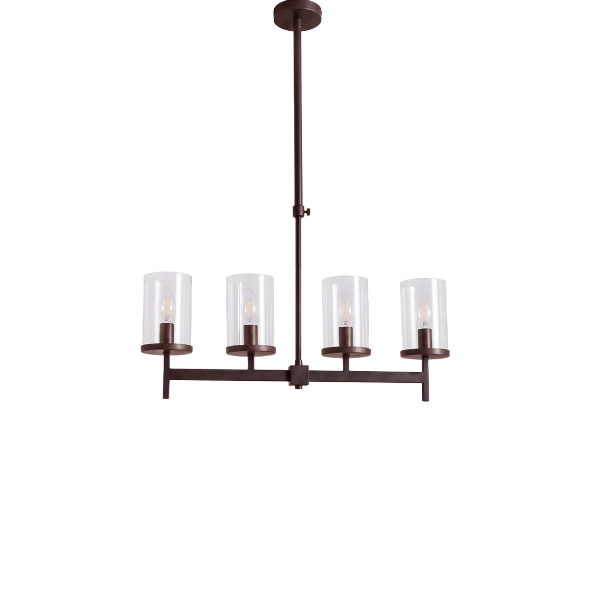 Kingston 50cm 4 Bulb Chandelier - Bronze