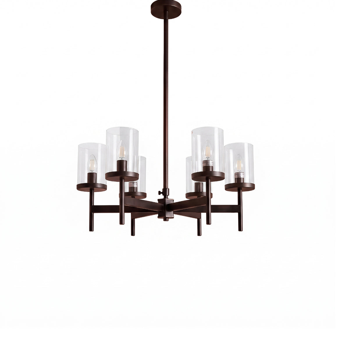 Kingston 50cm 6 Bulb Chandelier - Bronze
