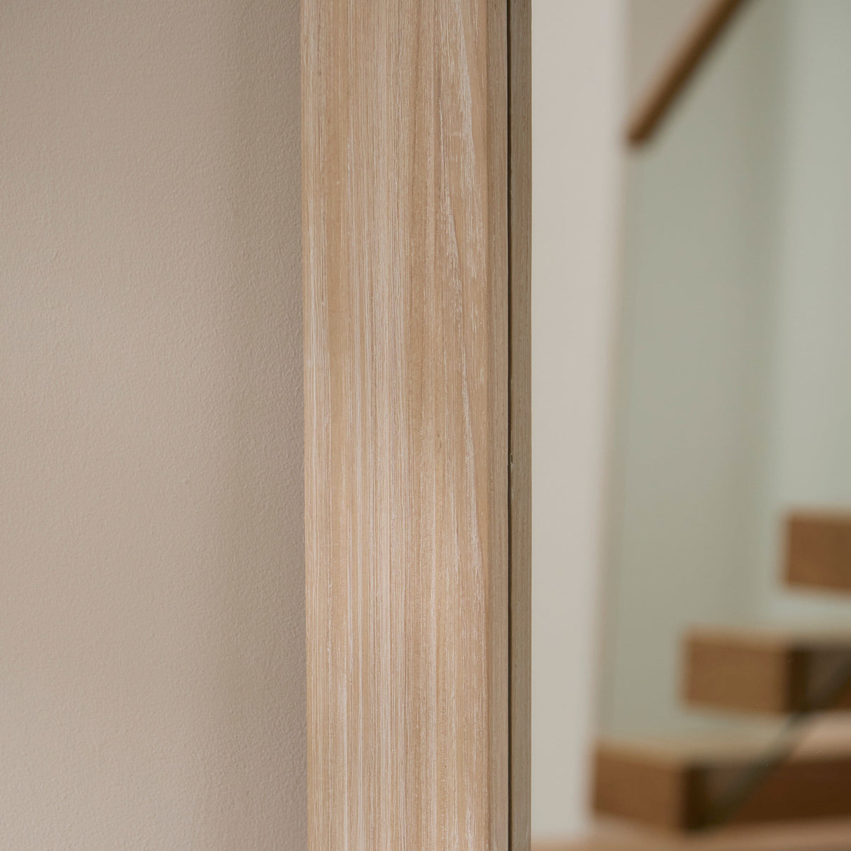 Kubu 170 x 50cm Wooden Arch Mirror - Whitewash - Laura James