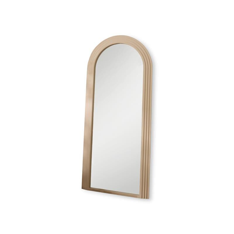 Kubu 180 x 80cm Wooden Arch Mirror - Taupe - Laura James