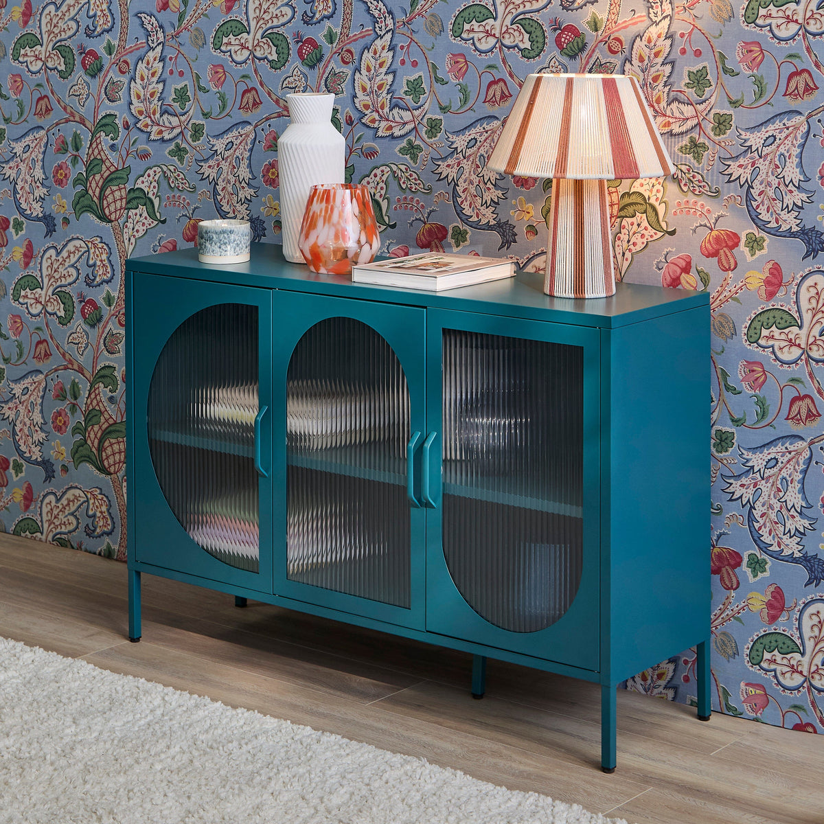 Conan 3 Door Sideboard - Lagoon Teal - Laura James