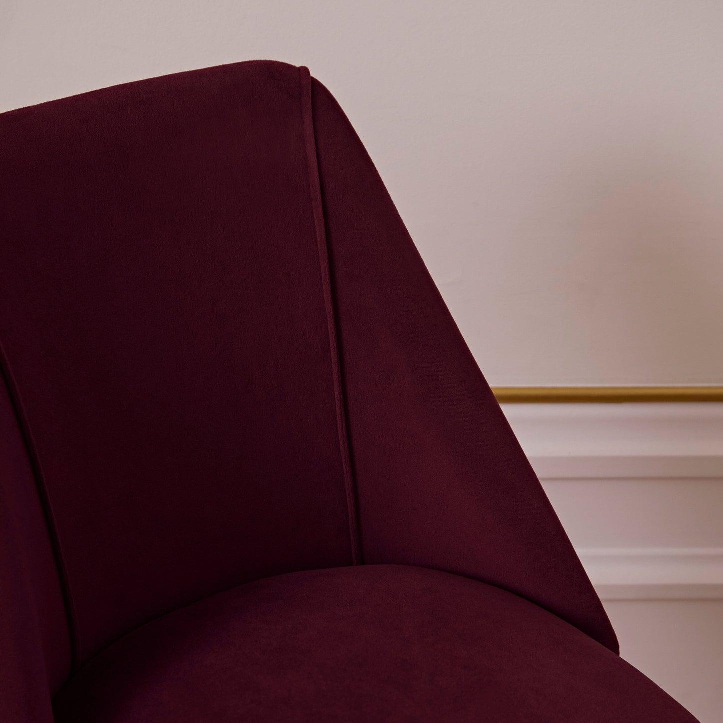 Freya Burgundy Red Dining Chair - Set of 2 - Black Oak Legs - Laura James