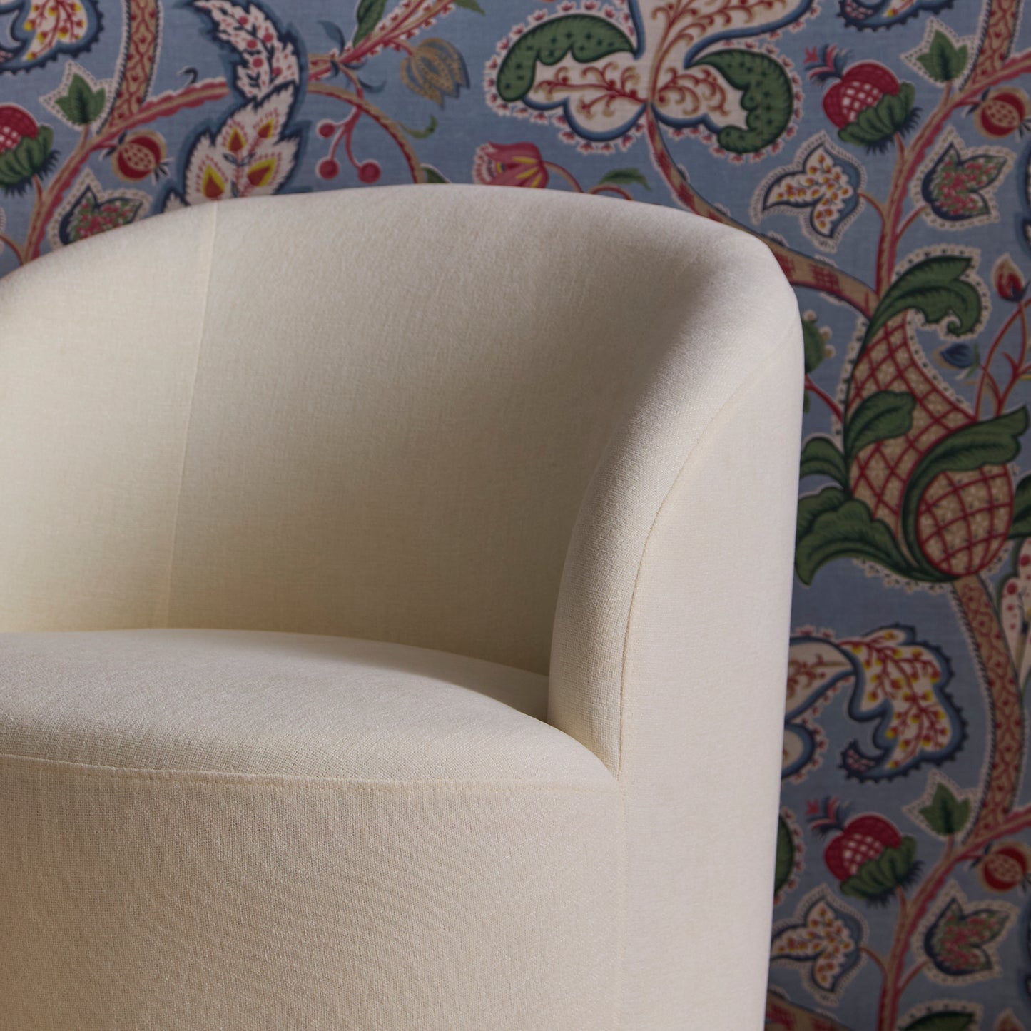 Sawyer 68cm Swivel Armchair - Oyster White - Laura James