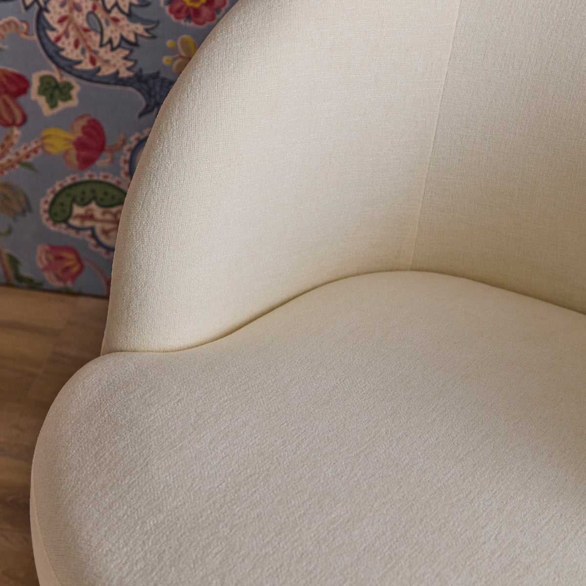 Sawyer 68cm Swivel Armchair - Oyster White - Laura James