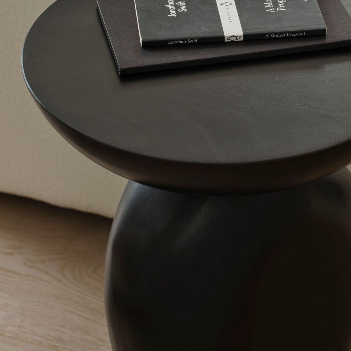 Alder 35cm Coffee Brown Mango Wood Side Table - Laura James