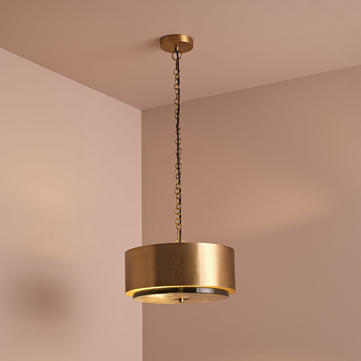 Elterwater 41cm Metal Pendant Light - Heirloom Brass - Laura James