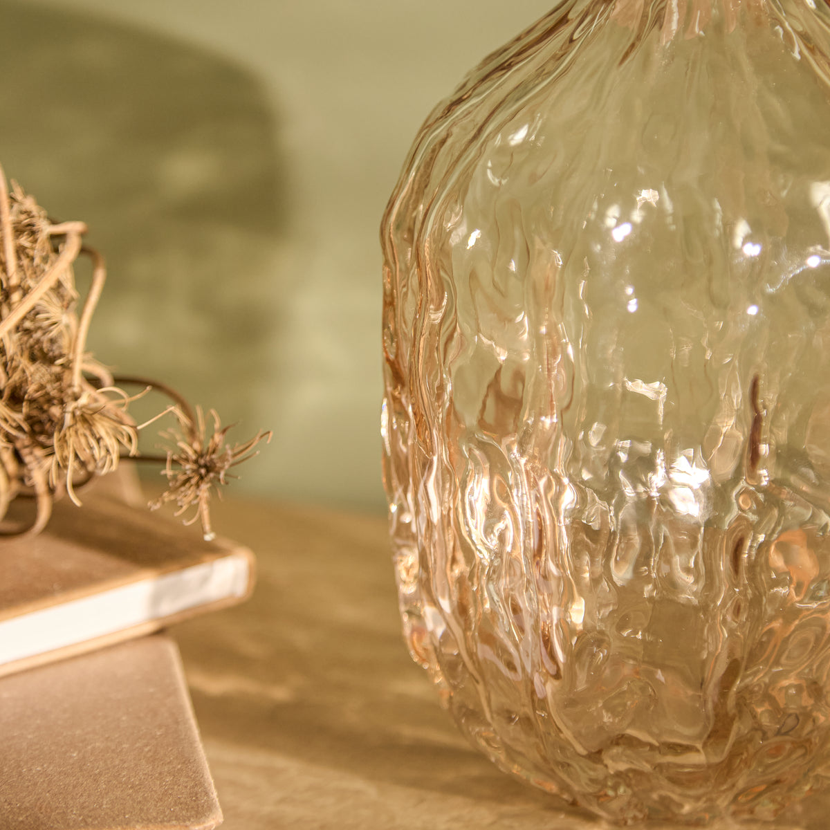 Radford 19cm Glass Vase - Clay - Laura James