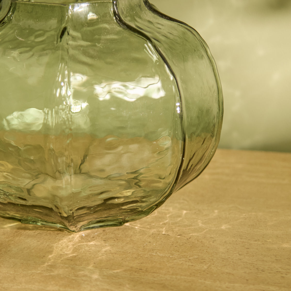 Ferrara 18cm Glass Vase - Olive Green - Laura James