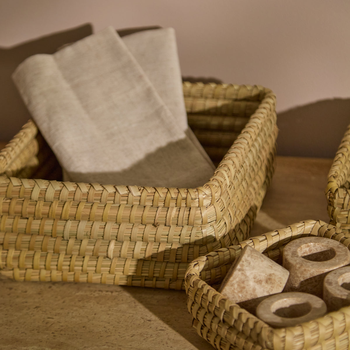 Kalna 22x22cm Square Sea Grass Basket - Natural - Laura James