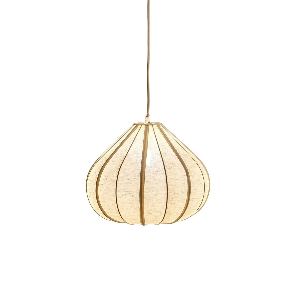 Lahsun 56cm Fabric Pendant Light - Natural - Laura James
