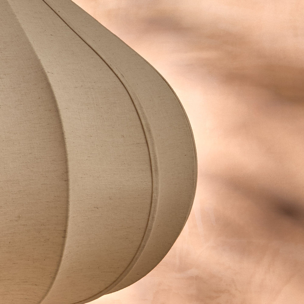 Lahsun 46cm Fabric Pendant Light - Natural - Laura James