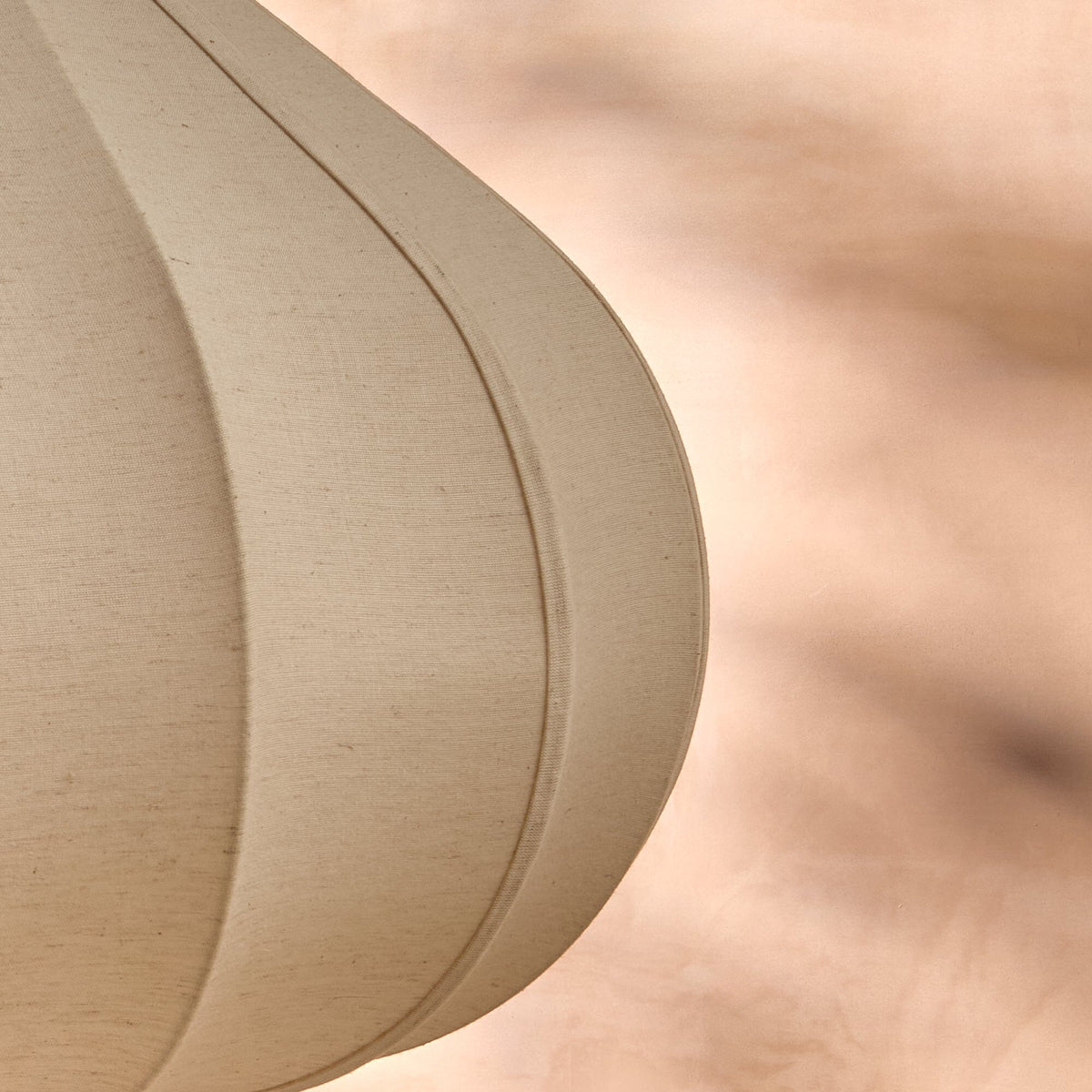Lahsun 56cm Fabric Pendant Light - Natural - Laura James
