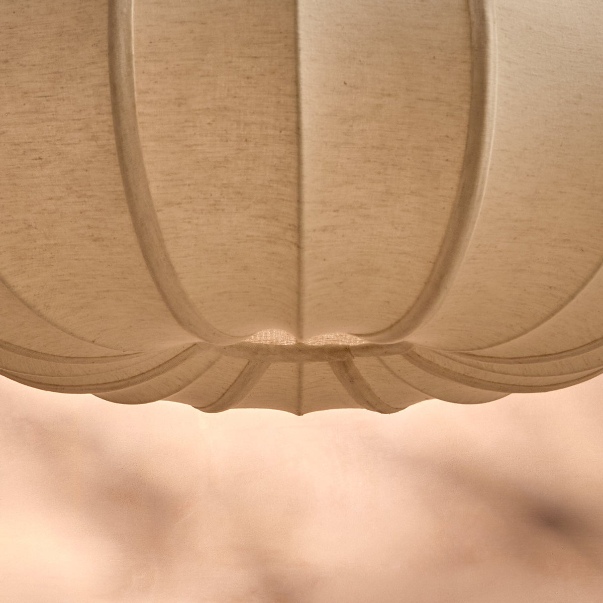 Lahsun 56cm Fabric Pendant Light - Natural - Laura James