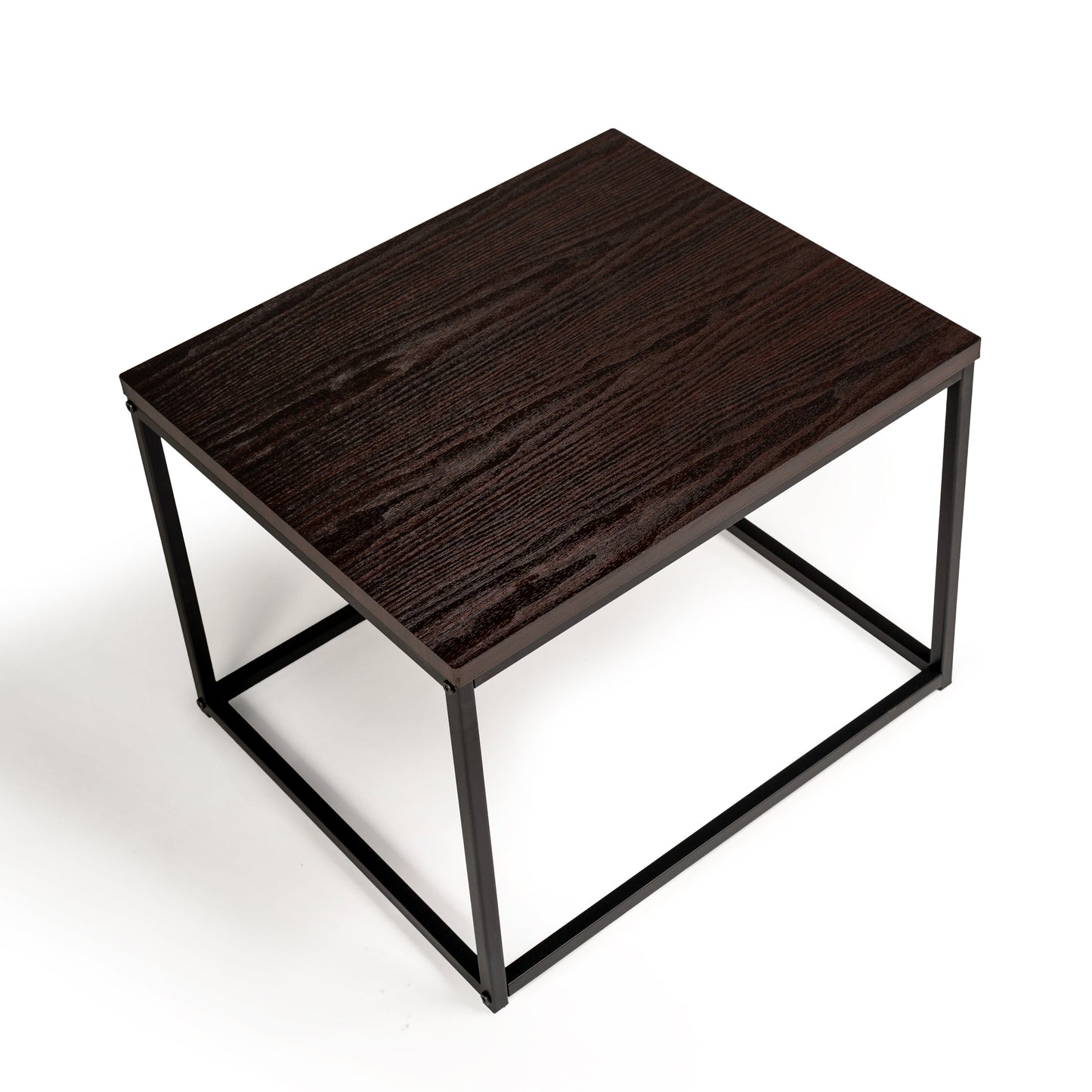 Jay Walnut Side Table - Black Frame Laura James