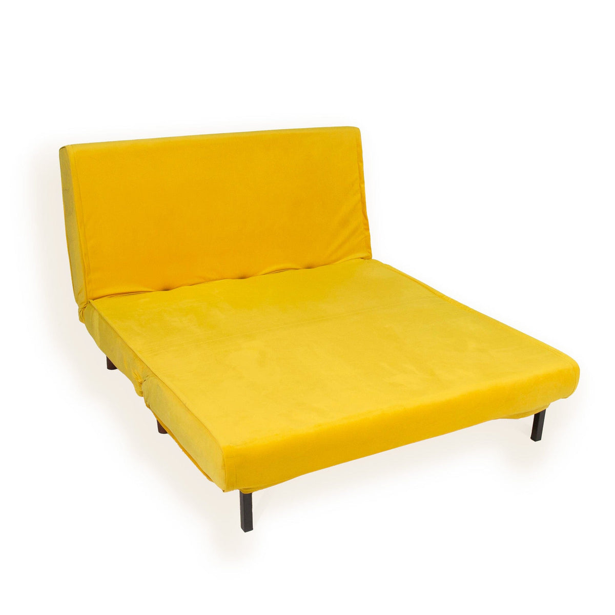 Una 2 Seater Double Sofa Bed - Yellow Velvet