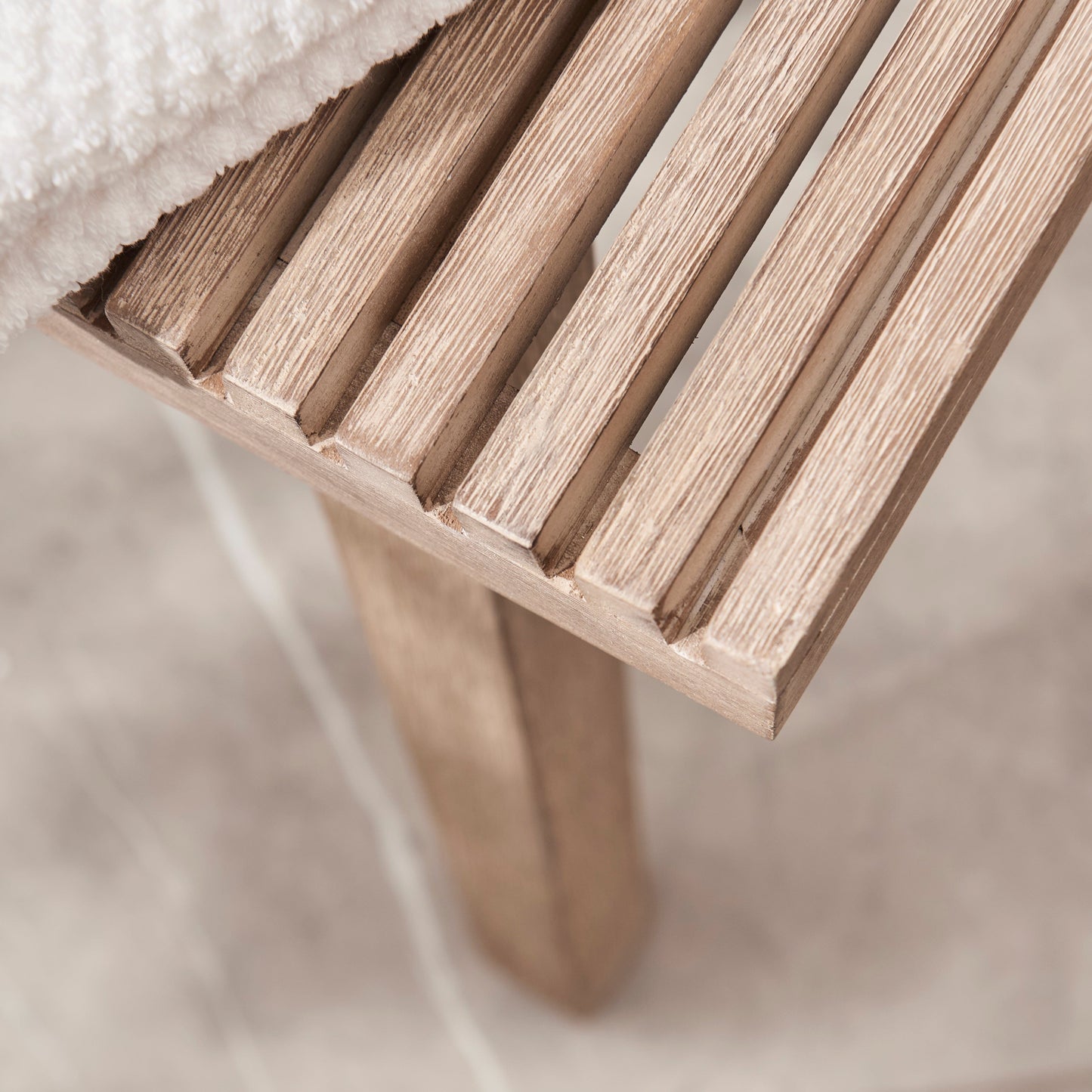 Shiro Wooden Stool - 40cm - Laura James
