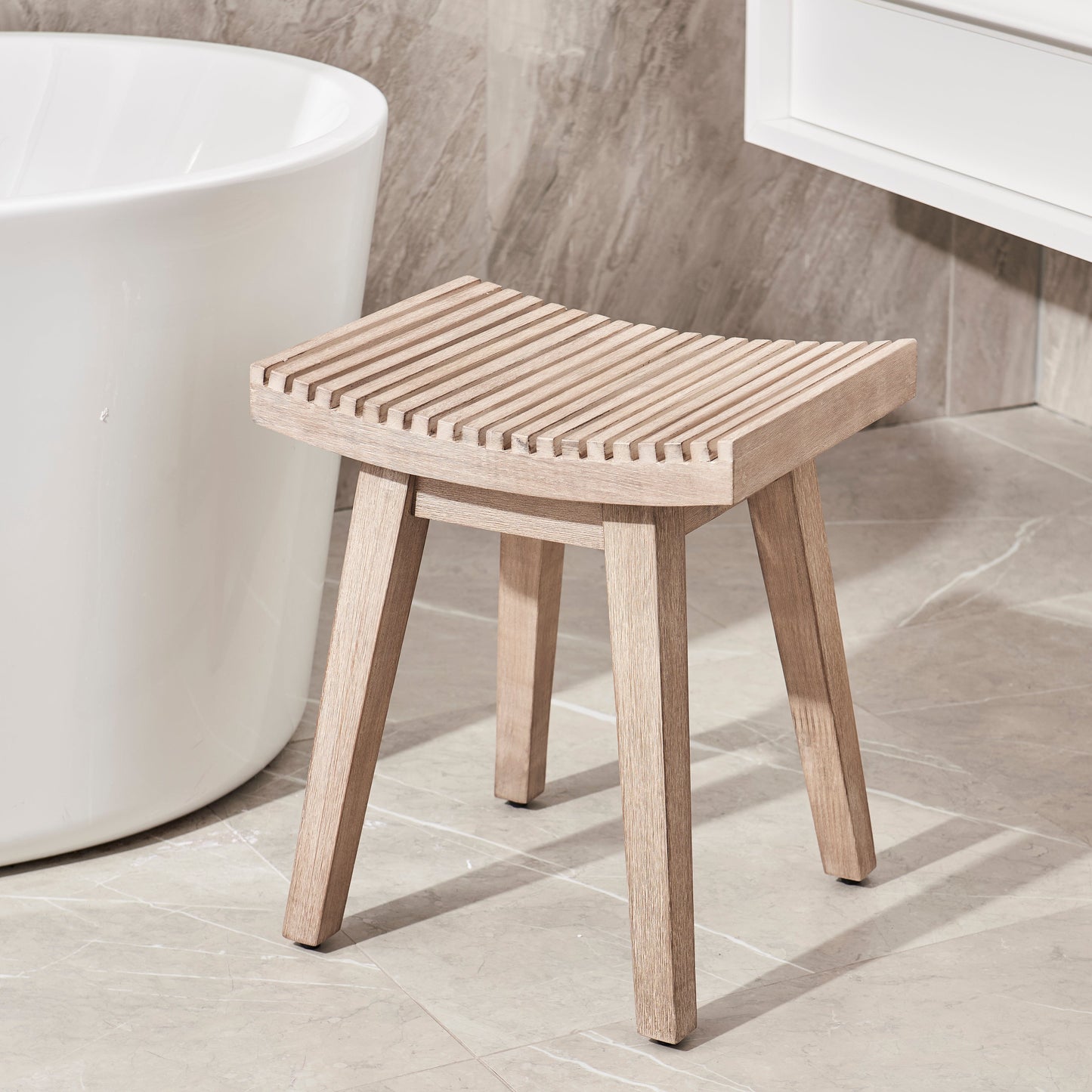 Shiro Wooden Stool - 40cm - Laura James