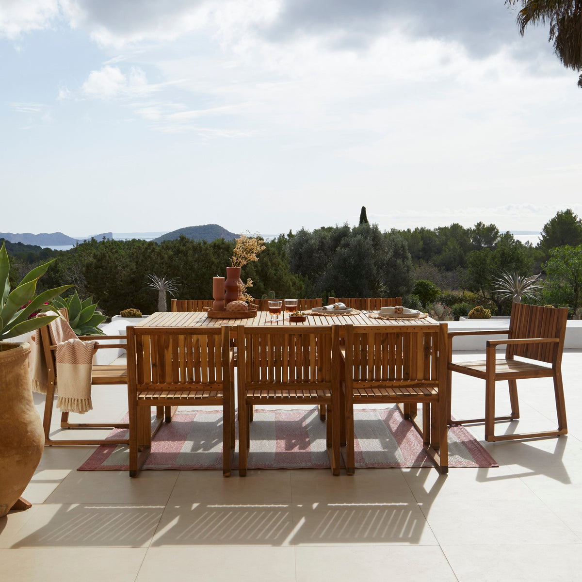 Lennox 8 Seater Wooden Outdoor Dining Set - Laura James