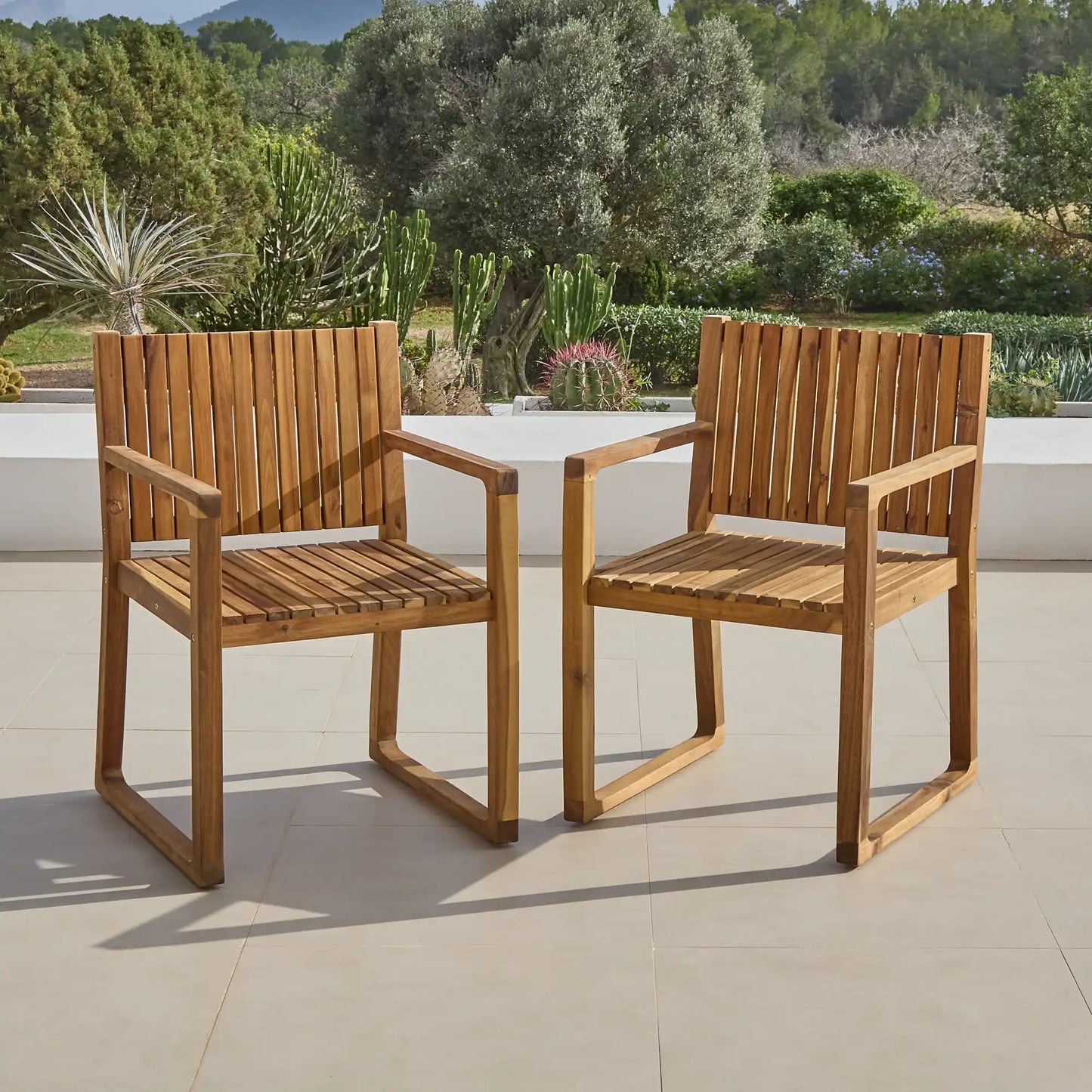 Lennox Outdoor Wooden Chairs - Laura James