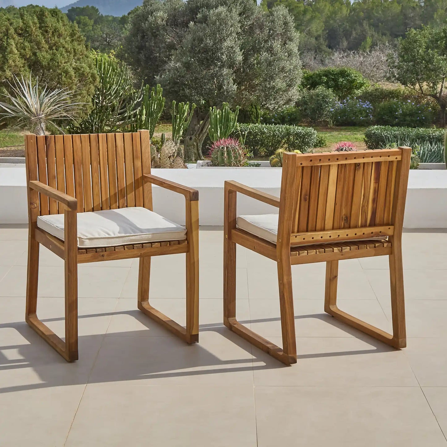 Lennox Wooden Chair with Cushion - Laura James