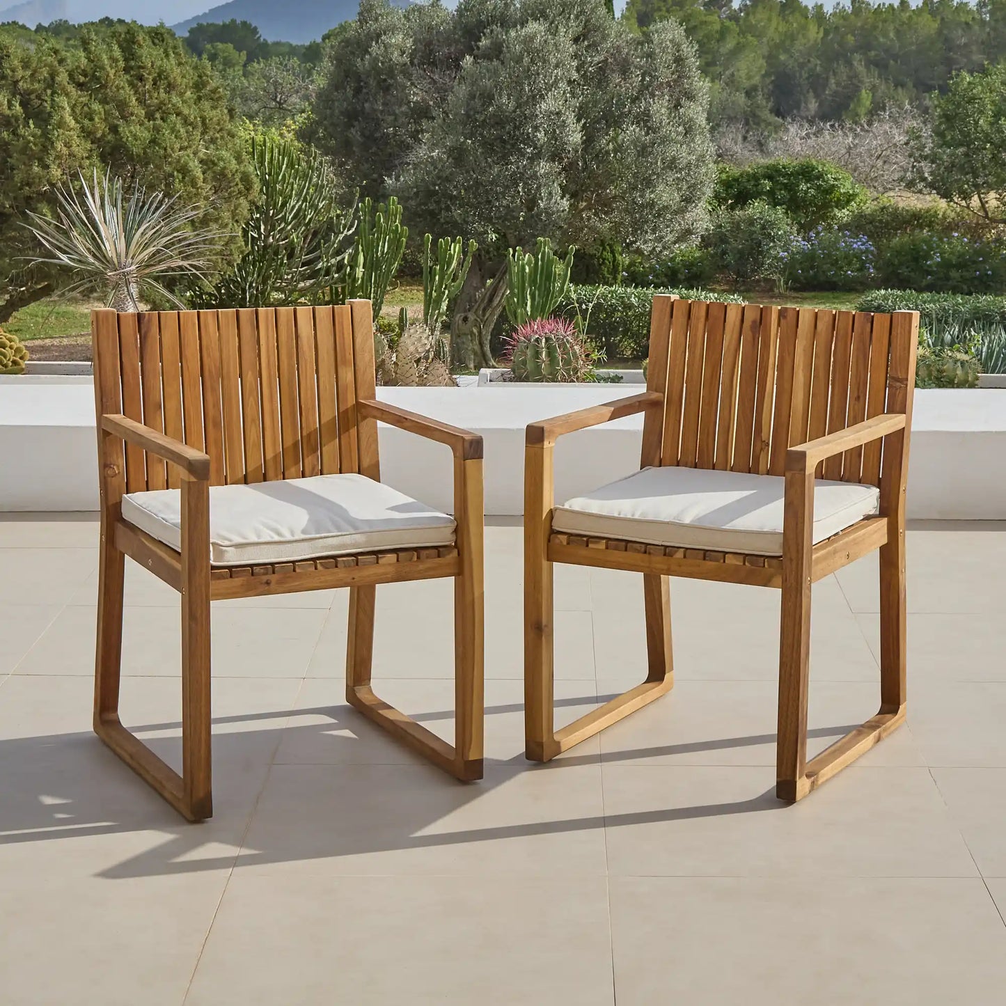 Lennox Wooden Chair with Cushion - Laura James