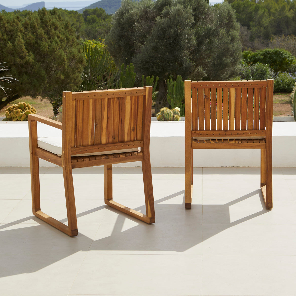 Lennox Wood Armchair - Set of 2 - Laura James