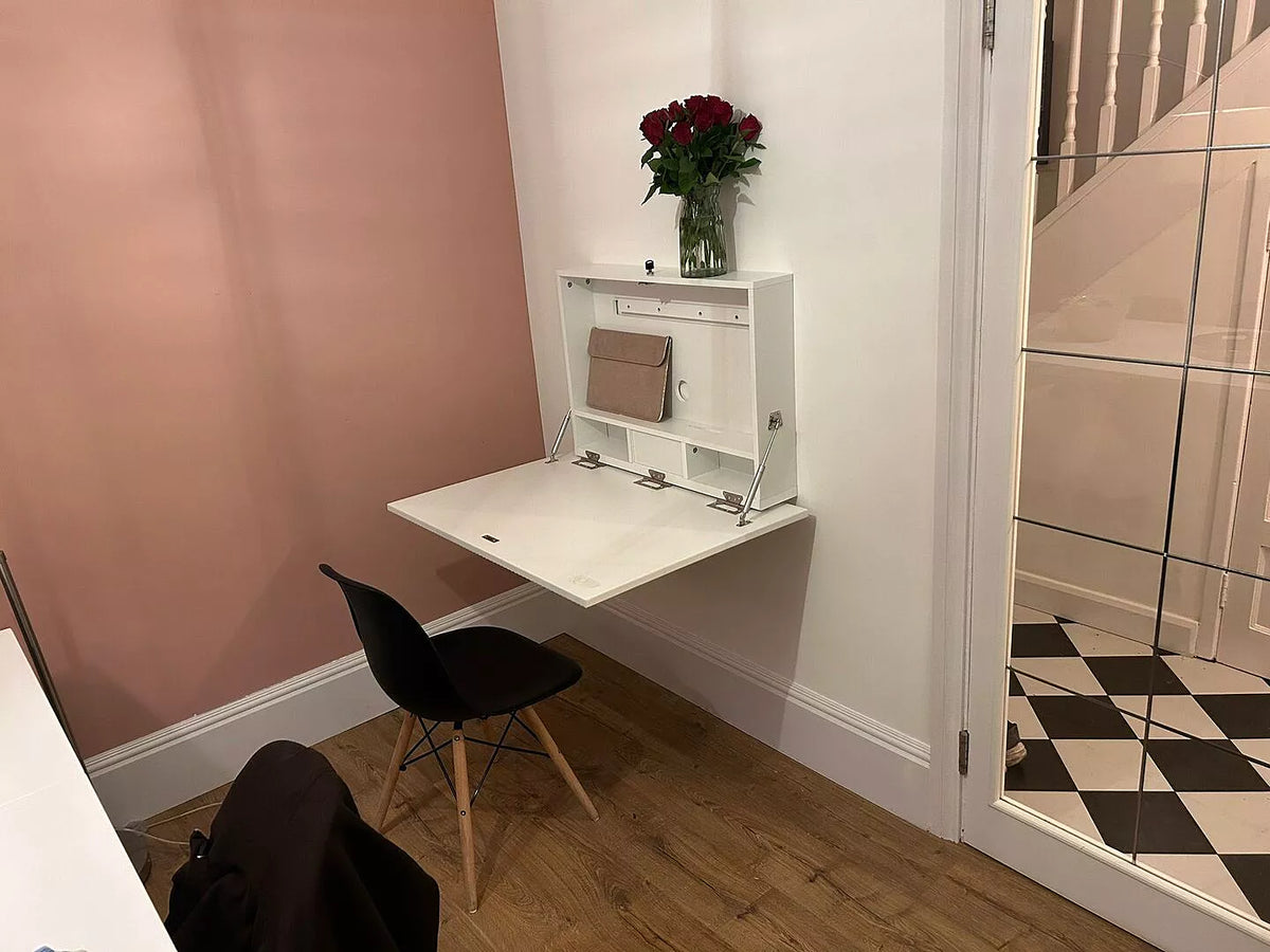 Linden Folding Desk - Snow White