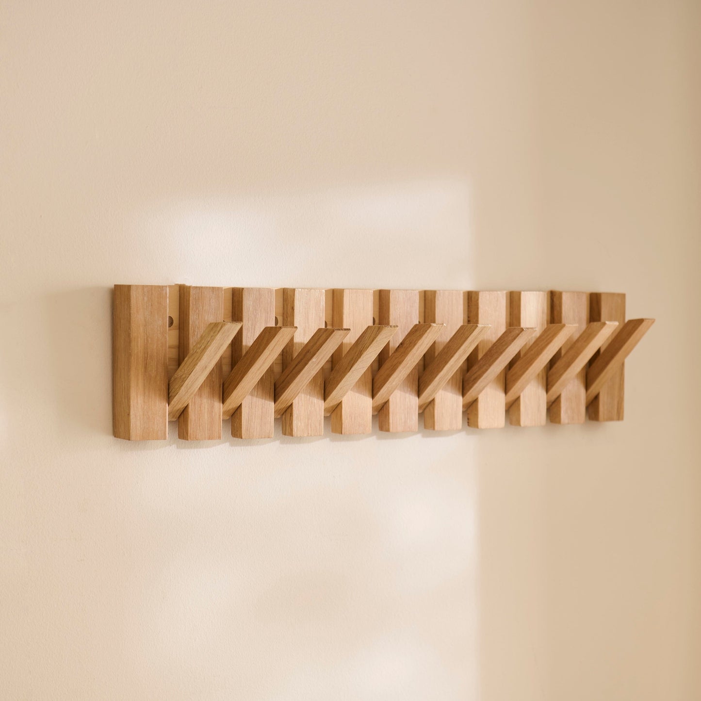Lowell WhitewashOak Folding Coat Rack - Laura James
