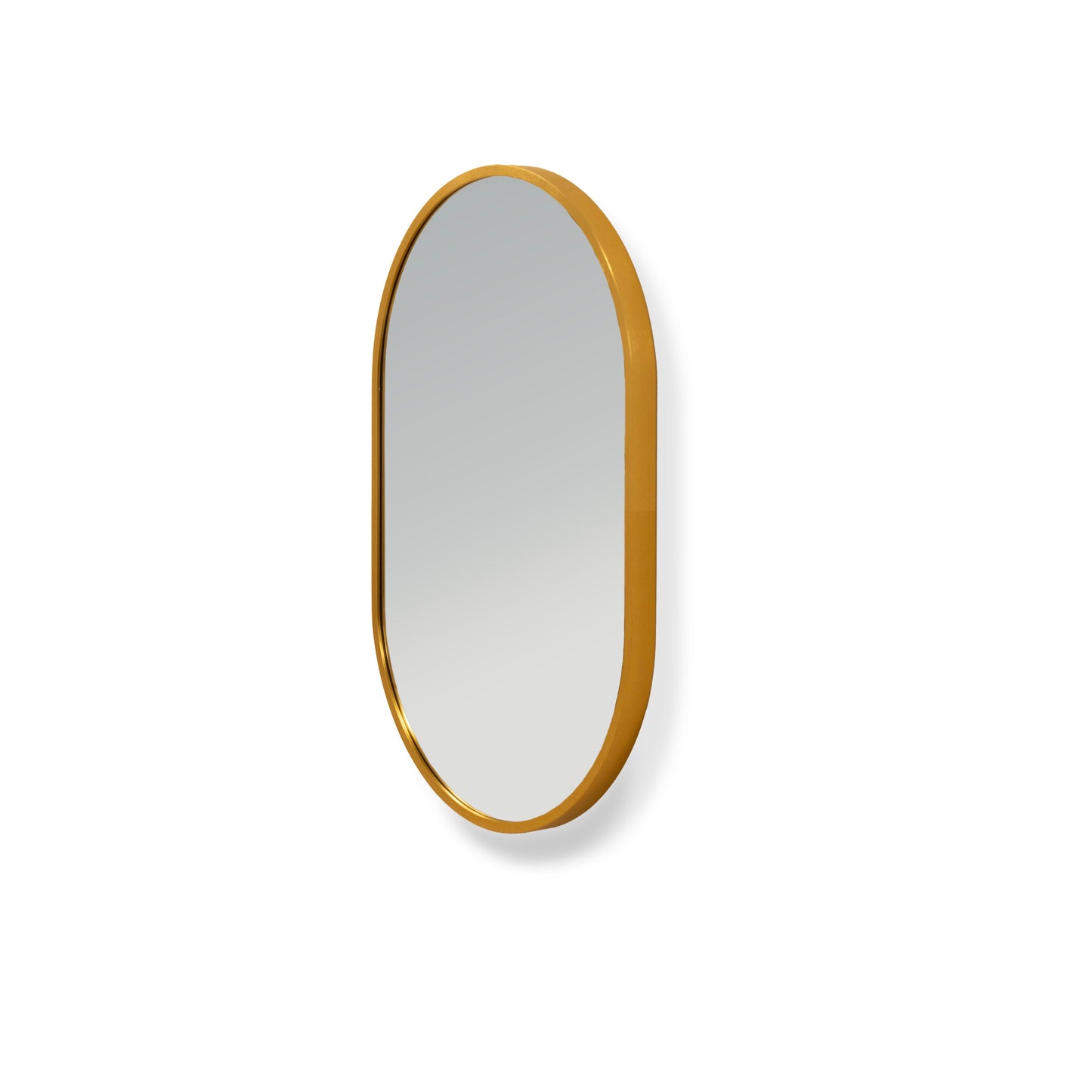 Capsule Gold Metal Wall Mirror - Laura James
