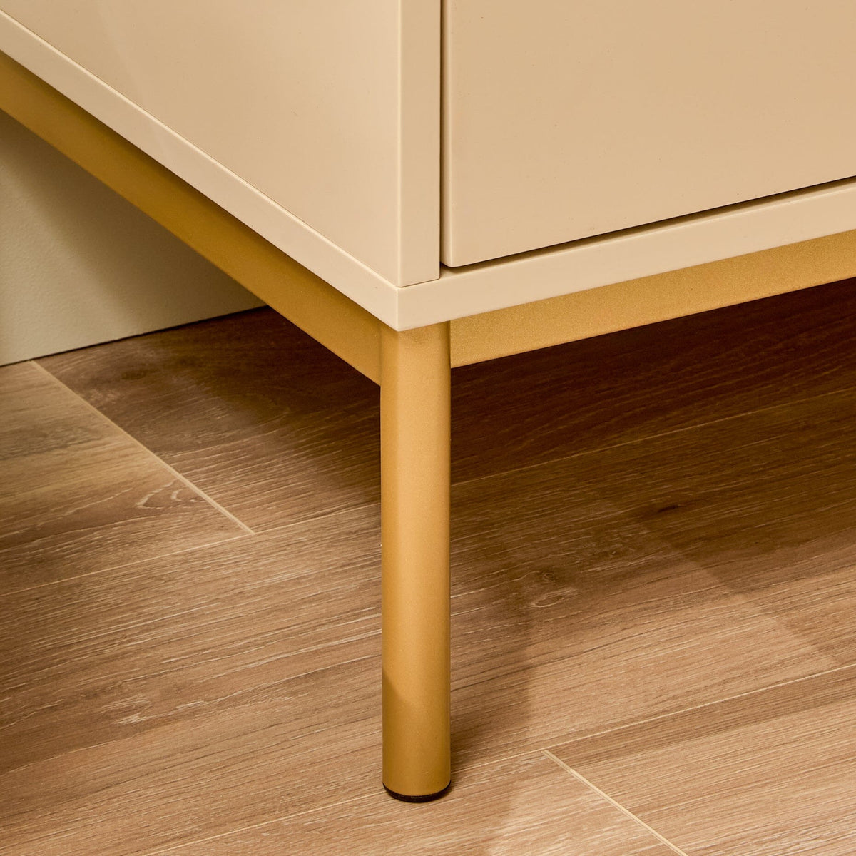 Luella 50cm 2 Drawer Bedside Table - Taupe - Laura James