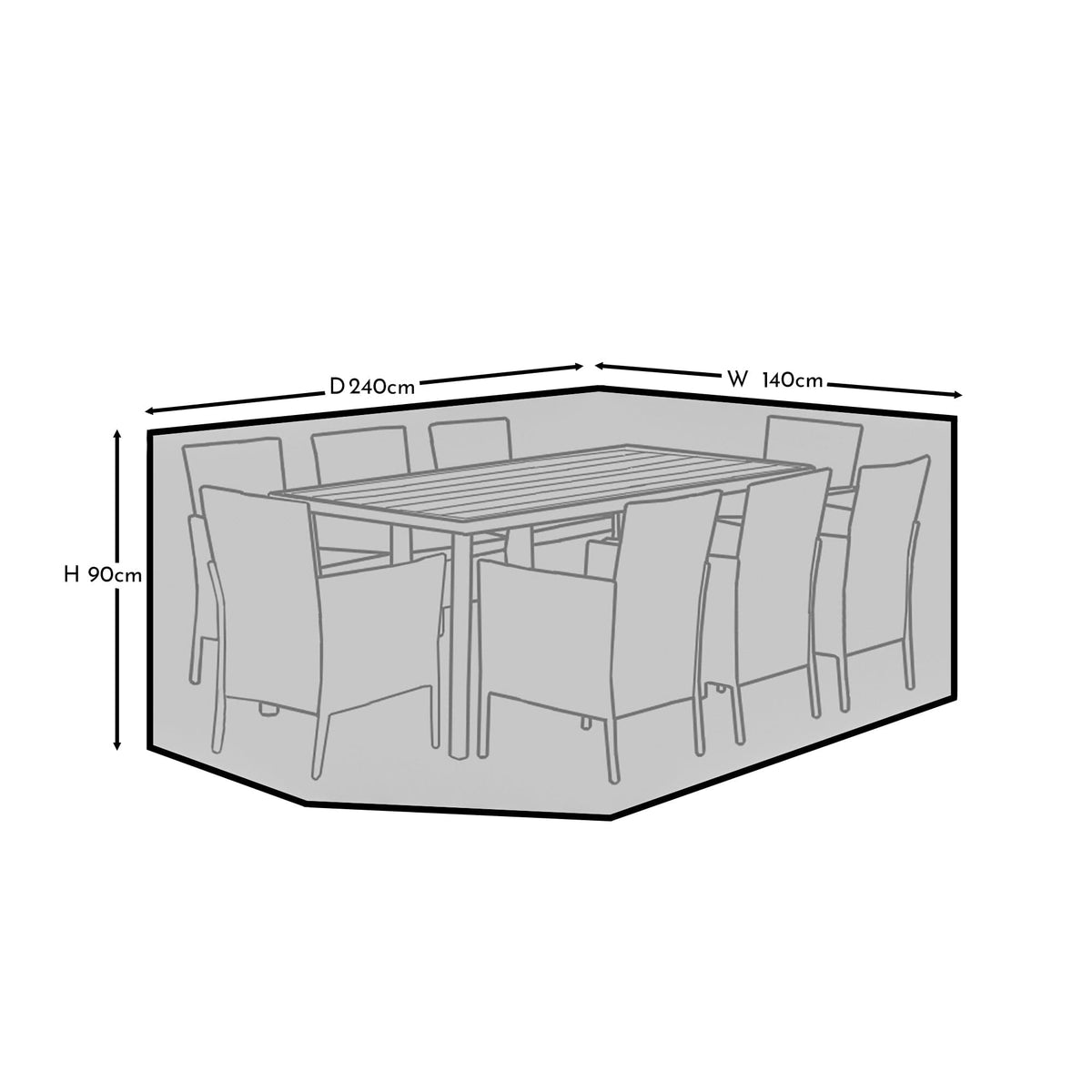 Medium Rectangular Garden Furniture Cover
