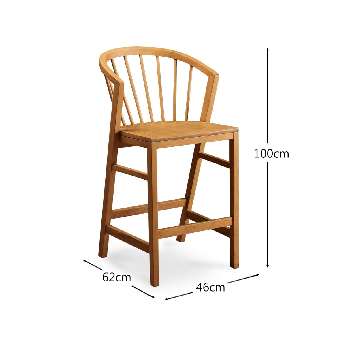 Mabel Bar Stools - Set Of 2 - Pale Oak- Laura James
