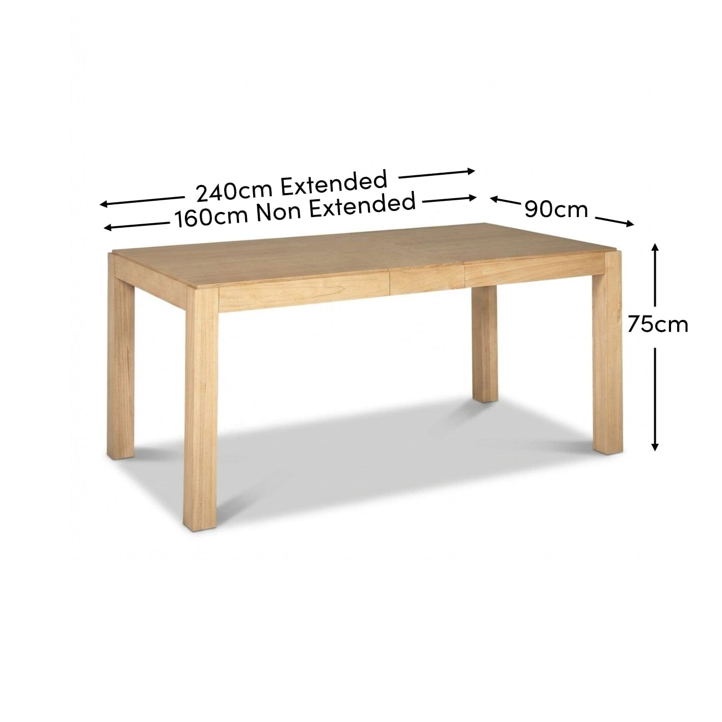 Magnus Pale Oak Dining Table - Extendable - Laura James