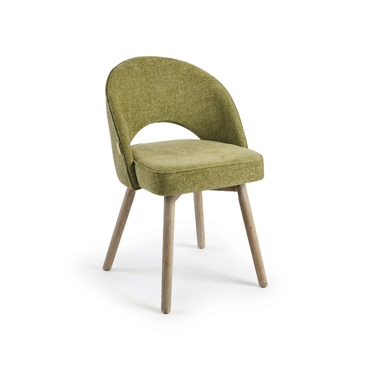 Marilyn Moss Green Dining Chairs - Almond Brown Legs - Laura James