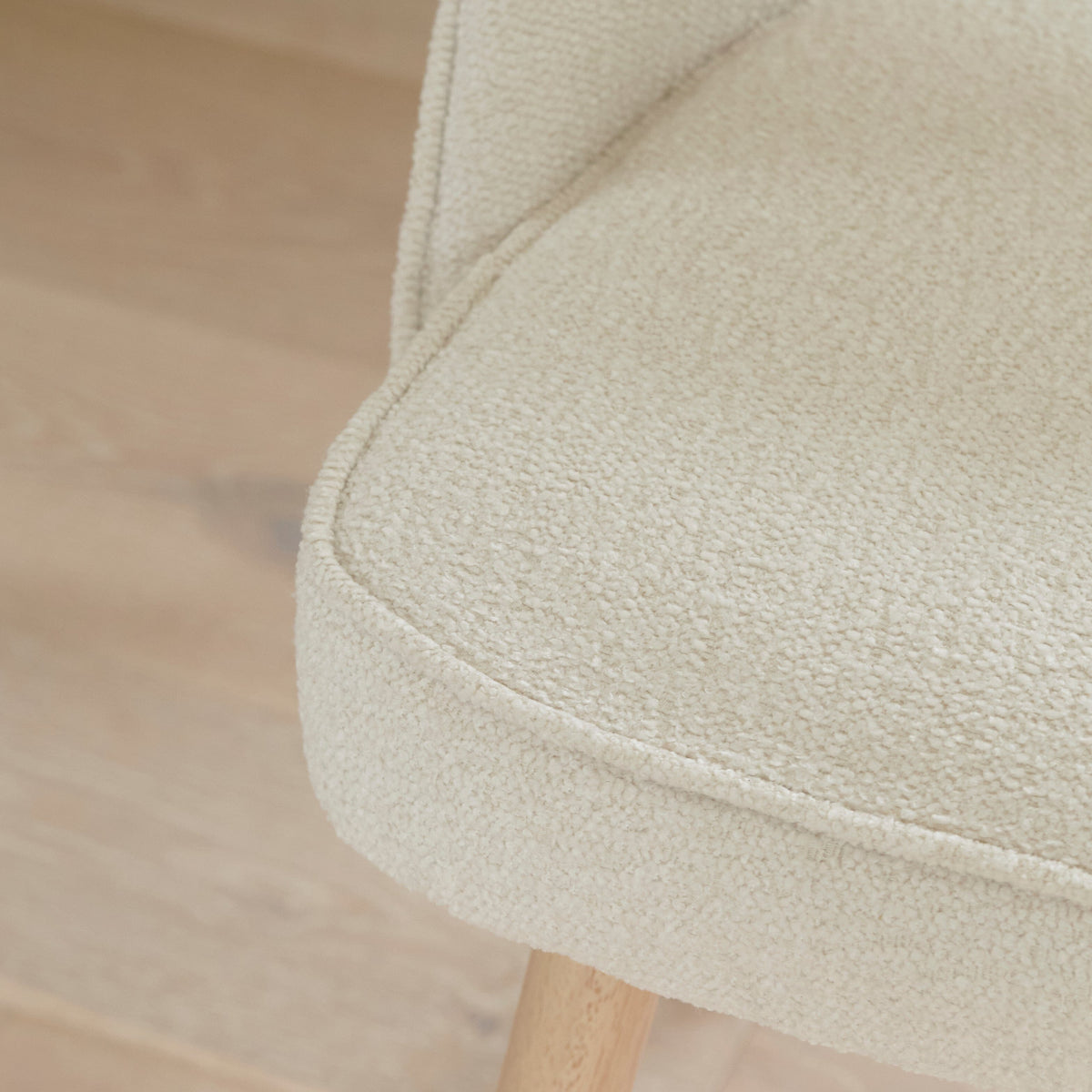 Marilyn Boucle Dining Chairs - Set of 2 - Whitewash Oak Legs - Laura James