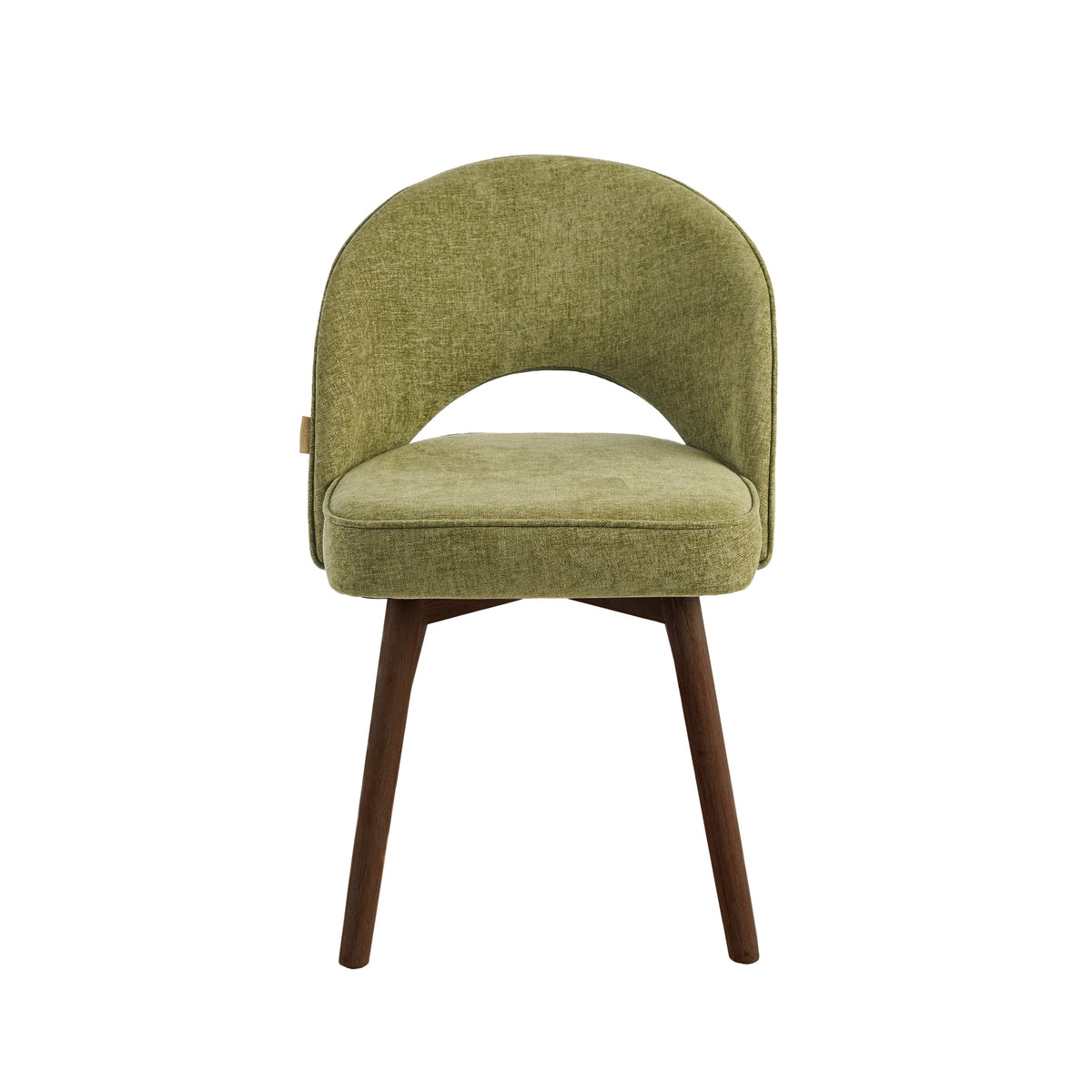Marilyn Moss Green Dining Chair - Set of 2 - Coffee Brown Mango Wood Legs - Laura James