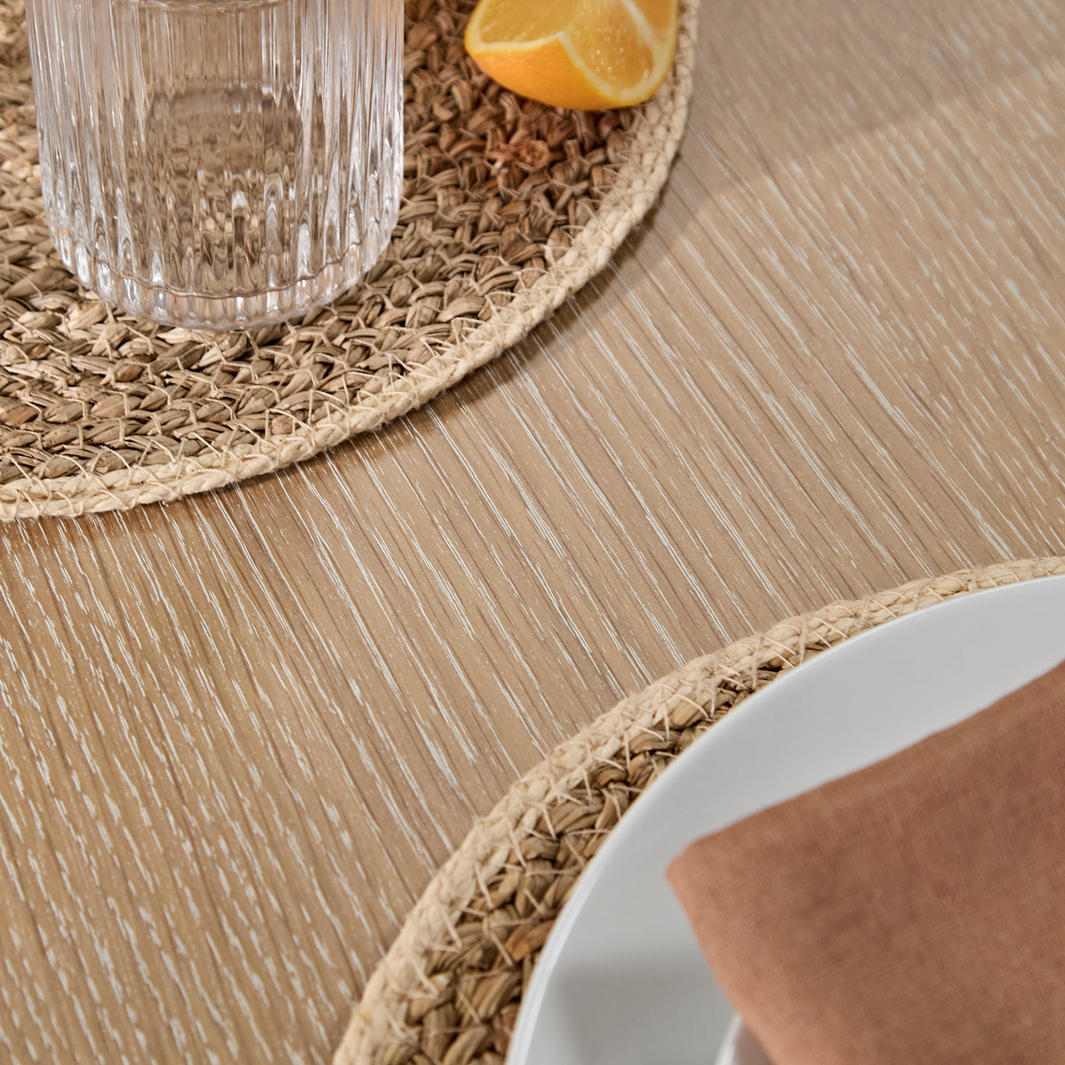 Marlon Whitewash Oak with Black Insert Oval Dining Table Set - 4 Seater - Carter Whitewash Oak Dining Armchairs - Laura James