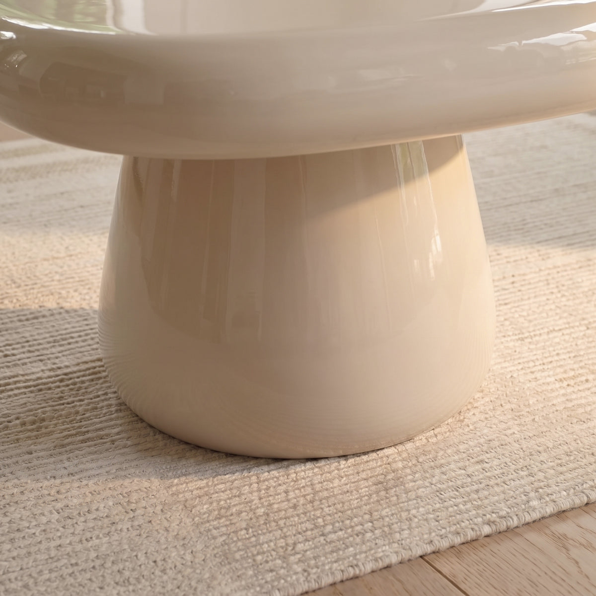 Merle 60cm Round Driftwood Enamel Coffee Table