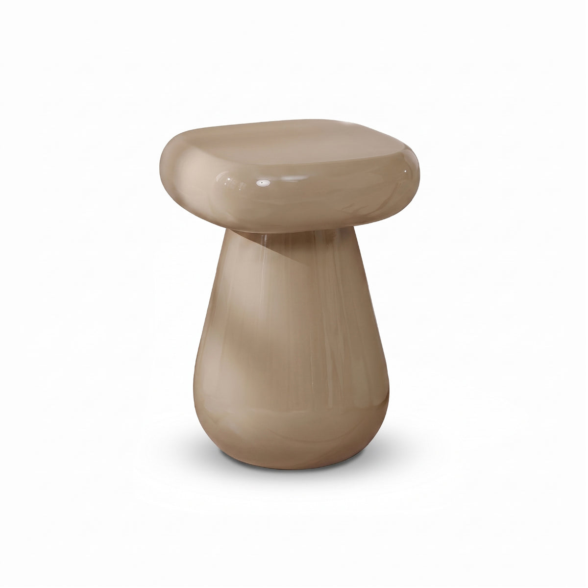 Merle Round Driftwood Enamel Side Table